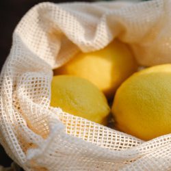 لیمو ترش در کیسه پارچه ای مش کرم